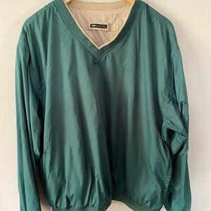 Wedge golf pullover REVERSIBLE green/beige‎ lightweight men’s size large